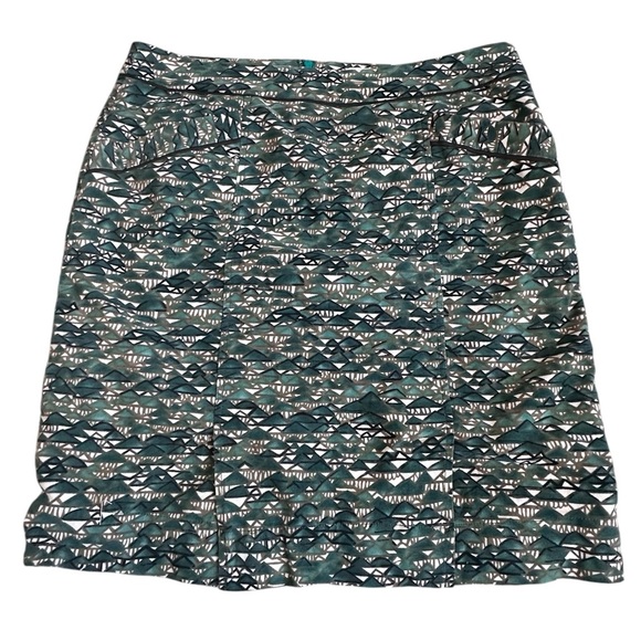 Anthropologie Dresses & Skirts - Anthropologie Edme & Esyllte Green Velvet Pattern Mini Skirt Size 12